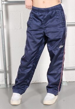 Vintage Asics Joggers in Navy Lounge Sports Trackies Large