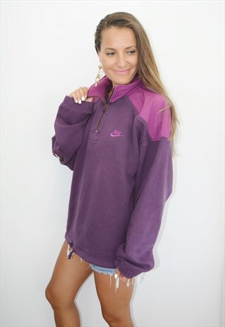 90'S NIKE 1/4 ZIP VINTAGE SWEATSHIRT/JUMPER
