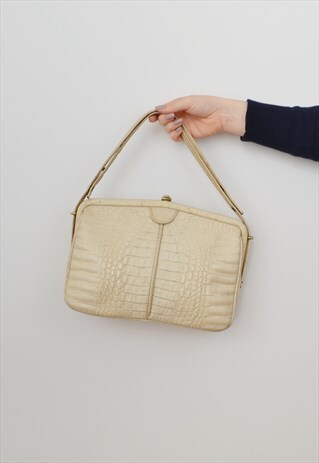 MOCK CROC HANDBAG