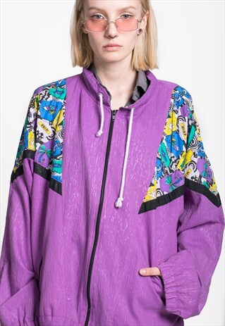 VINTAGE PURPLE PATTERNED JACKET