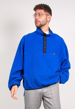 90'S VINTAGE FLEECE PULLOVER BLUE
