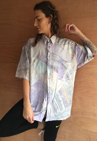 PATTERNED OVERSIZED RETRO VINTAGE UNISEX FESTIVAL SHIRT