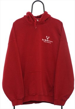 Vintage RWA Graphic Red Hoodie Mens