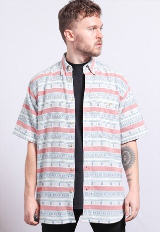 VINTAGE AZTEC PATTERNED SHIRT