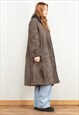 VINTAGE 70'S WOMEN SHEEPSKIN COAT IN BROWN