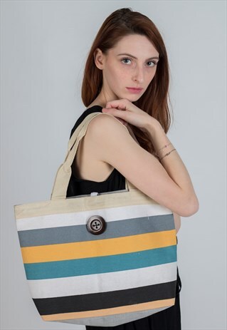 STRIPED TOTE BAG