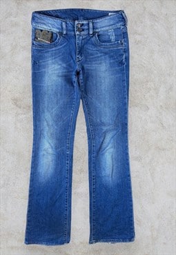 Diesel Ronhar 008L5 Women Blue Bootcut Regular Stretch Jeans