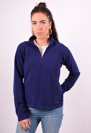 PATAGONIA WOMENS VINTAGE FLEECE JUMPER MEDIUM BLUE 90'S