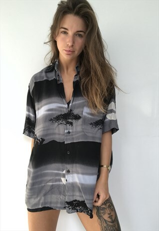 PATTERNED OVERSIZED RETRO VINTAGE UNISEX FESTIVAL SHIRT