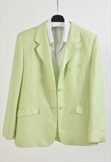 VINTAGE 90S blazer jacket in light green