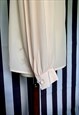 VINTAGE 80S BABY PINK SHEER BLOUSE, PUFF LONG SLEEVES, UK14