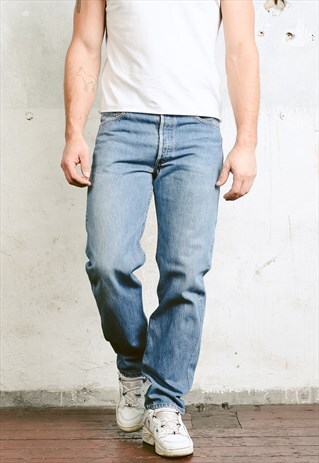 VINTAGE 90S BLUE LEVIS 501 JEANS