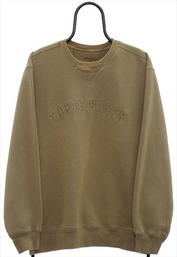 Vintage Eddie Bauer Spellout Beige Sweatshirt Womens