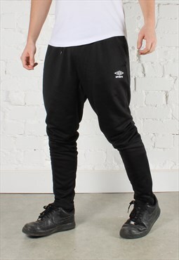 Vintage Umbro Joggers in Black with Logo