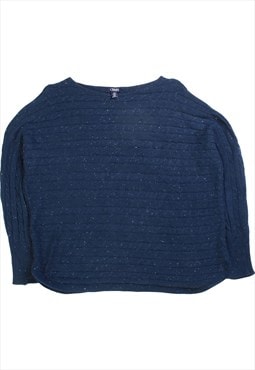 Chaps  Knitted Crewneck Jumper / Sweater Large Navy Blue