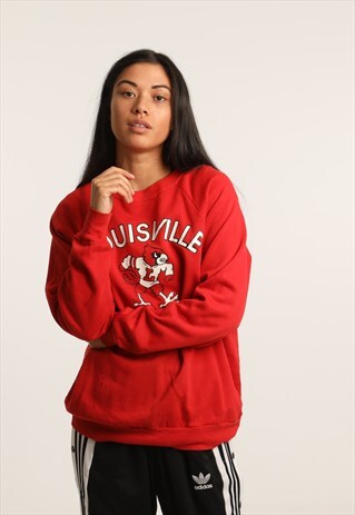 VINTAGE CHAMPION LOUISVILLE CARDINALS PRINTED SWEATSHIRT