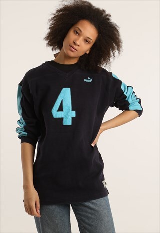 VINTAGE PUMA EMBROIDERED LOGO SWEATSHIRT