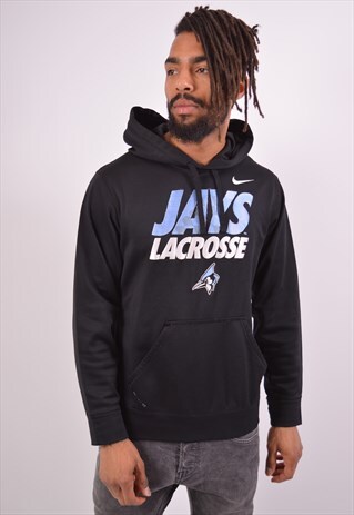 VINTAGE NIKE HOODIE JUMPER BLACK