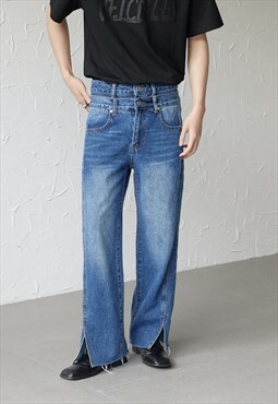 Men's Double Waist Slit Hem Jeans S VOL.2