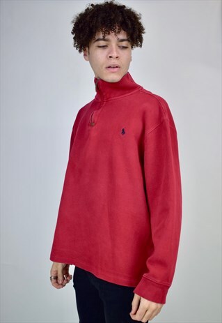 VINTAGE 90'S POLO RALPH LAUREN 1/4 ZIP SWEATSHIRT