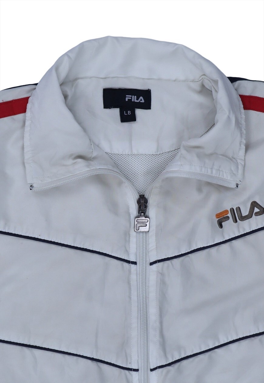 White fila shop windbreaker