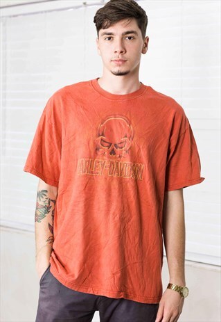 VINTAGE HARLEY-DAVIDSON GAINESVILLE T-SHIRT LOGO 90S XL 9.4