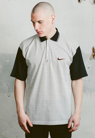 VINTAGE MONOCHROME NIKE POLO SHIRT