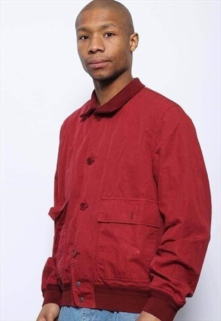 VINTAGE CP COMPANY COLLARED BUTTON UP JACKET RED