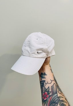 Vintage White Nike Embroidered Hat Cap