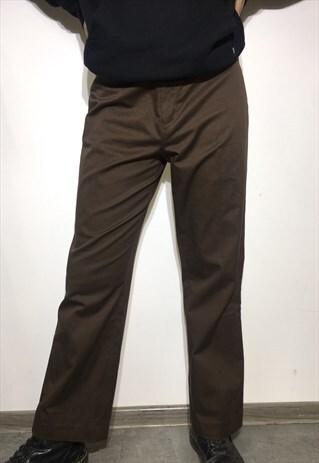 VINTAGE 90' OLDSCHOOL COOL BROWN CASUAL TROUSERS