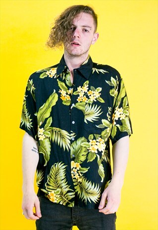 VINTAGE CRAZY HAWAIIAN PRINT SHIRT