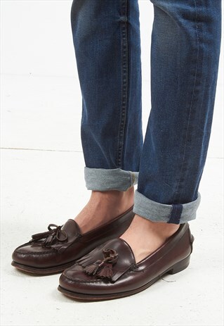 VINTAGE BROWN POLO RALPH LAUREN LEATHER LOAFERS SHOES
