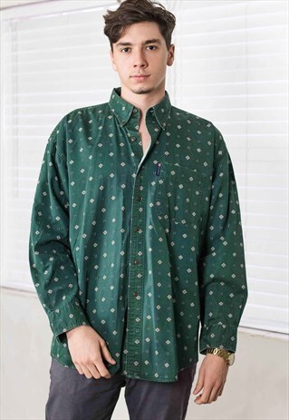 VINTAGE CHAPS RALPH LAUREN SHIRT LOGO 90S L 13.3