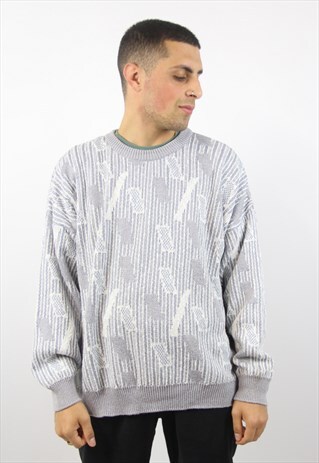 VINTAGE PATTERNED BLUE JUMPER