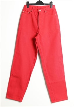 Vintage Polo Ralph Lauren Denim High waisted Trousers Red