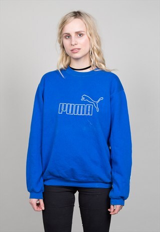 ELECTRIC BLUE VINTAGE OVERSIZED PUMA SWEATER
