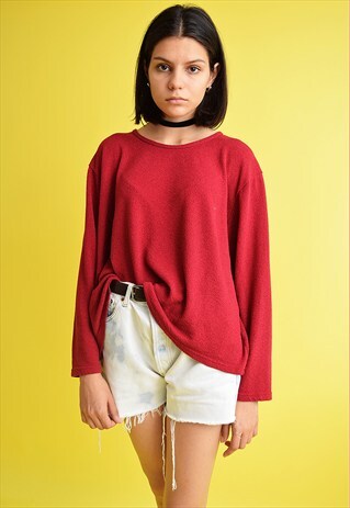 90'S RETRO GRUNGE OVERSIZED KNITTED TOP JUMPER