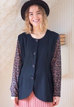 Black and brown animal print jacket