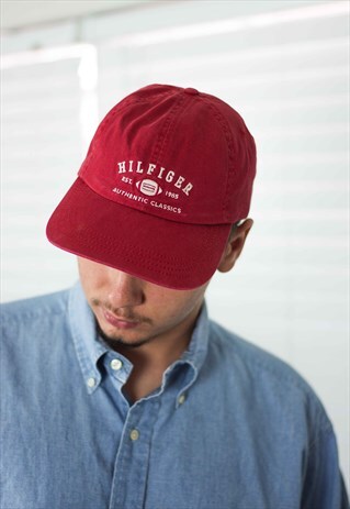 VINTAGE TOMMY HILFIGER CAP HAT LOGO 90S X 3.1