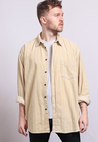 VINTAGE CORDUROY CORD SHIRT BEIGE