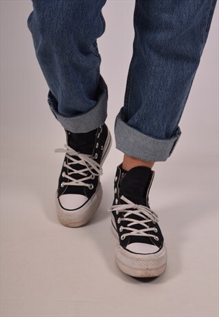 VINTAGE CONVERSE CHUCK TAYLOR HIGH TOP TRAINERS BLACK