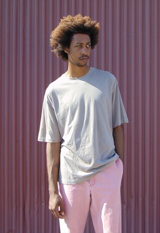 90S SKATER PIGMENT DYED WASHED OUT BROWN TEE XL