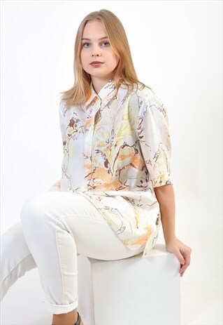 VINTAGE 90'S SHIRT IN ABSTRACT PRINT