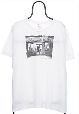 Retro Chinatown Graphic White TShirt Womens