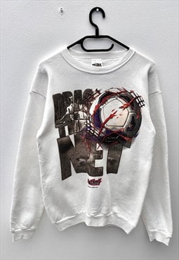 Vintage 2000 Tultex white football sweatshirt small 