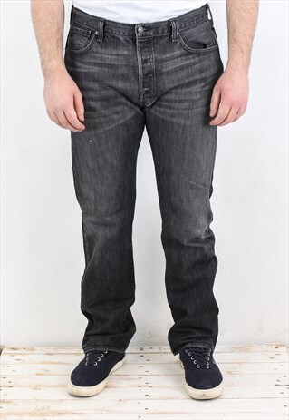 501 VINTAGE MENS W36 L34 REGULAR STRAIGHT JEANS DENIM PANTS