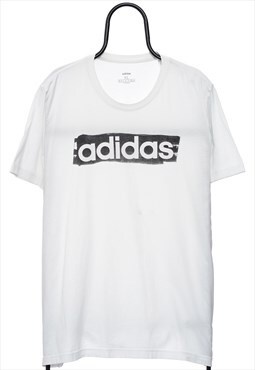 Adidas Spellout Logo White TShirt Womens
