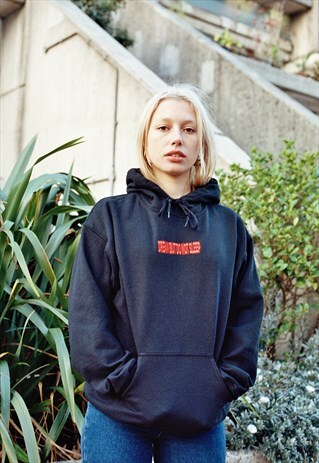 BLACK HOODIE WITH EMBROIDERED DBDNS LOGO