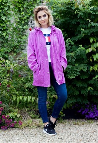 VINTAGE 90'S SUEDE FEEL FESTIVAL PARKA JACKET