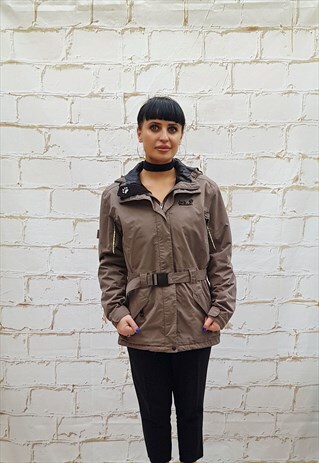 VINTAGE JACK WOLFSKIN TEXAPORE WATERPROOF JACKET KHAKI